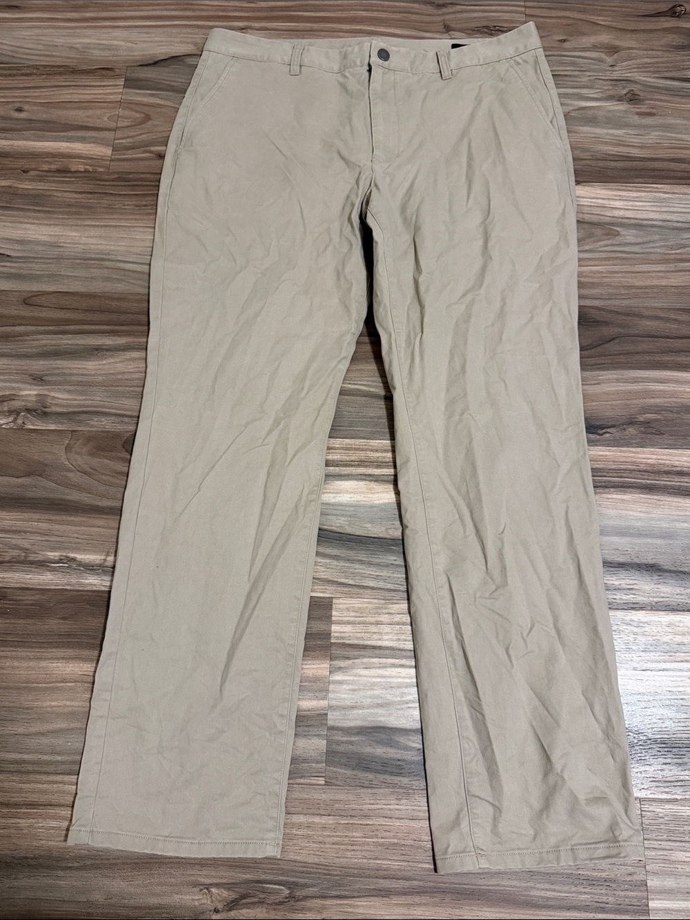 Bonobos Khaki Washed Chinos Straight Fit Cotton Blend Pants Stretch Men’s 38x32